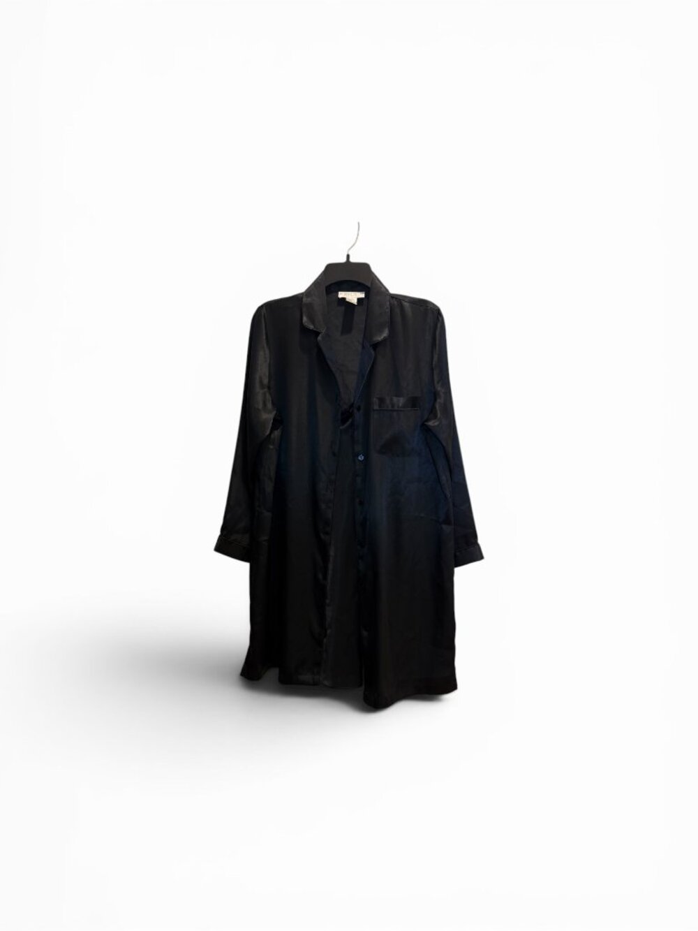 Vintage Y2K (~2000) Morgan Taylor Intimates black satin two-piece nightwear set - Picture 5 of 6